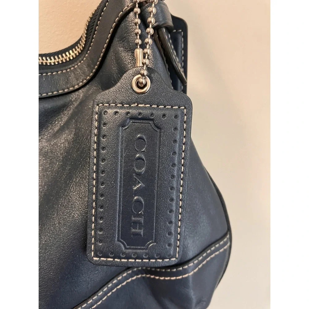 Coach Purse F19729 Park East West Duffle Blue Leather Convertible NWOT Hang Tags